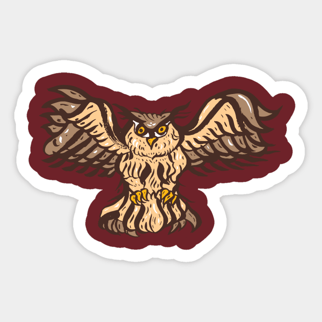 Bubo bubo Sticker by nokhookdesign